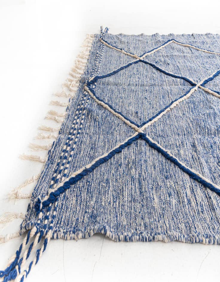 Detail image of  6' 5 x 10'  Hand Knotted Moroccan Wool Rug