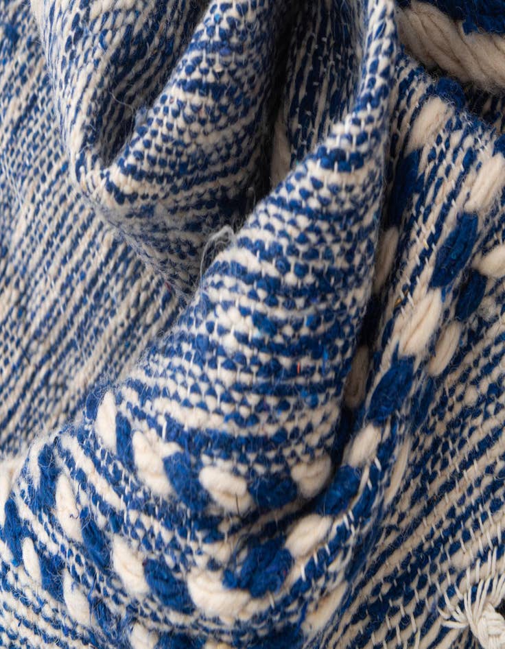 Detail image of  6' 5 x 10'  Hand Knotted Moroccan Wool Rug