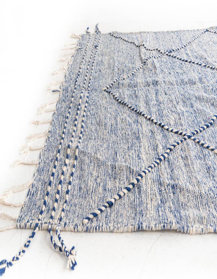 Detail image of  6' 3 x 9' 9  Hand Knotted Moroccan Wool Rug