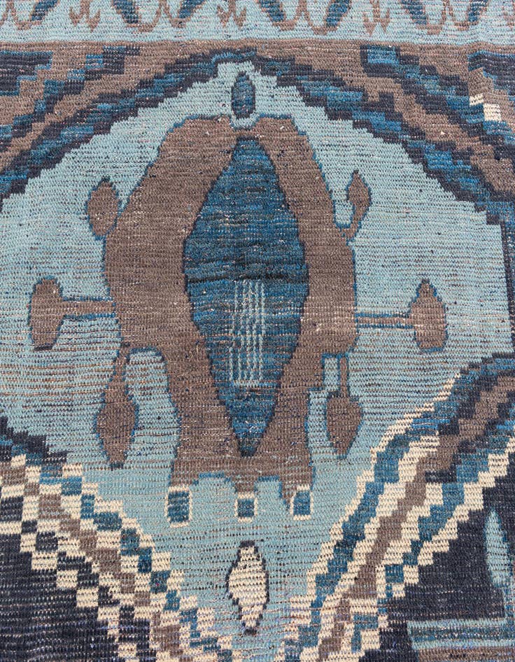 Detail image of  7' 10 x 10' 5  Hand Knotted Moroccan Wool Rug