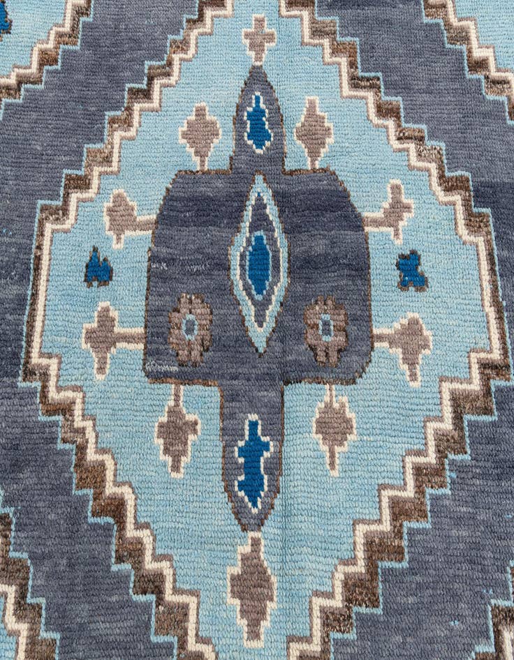 Detail image of  8' 10 x 12' 6  Hand Knotted Moroccan Wool Rug