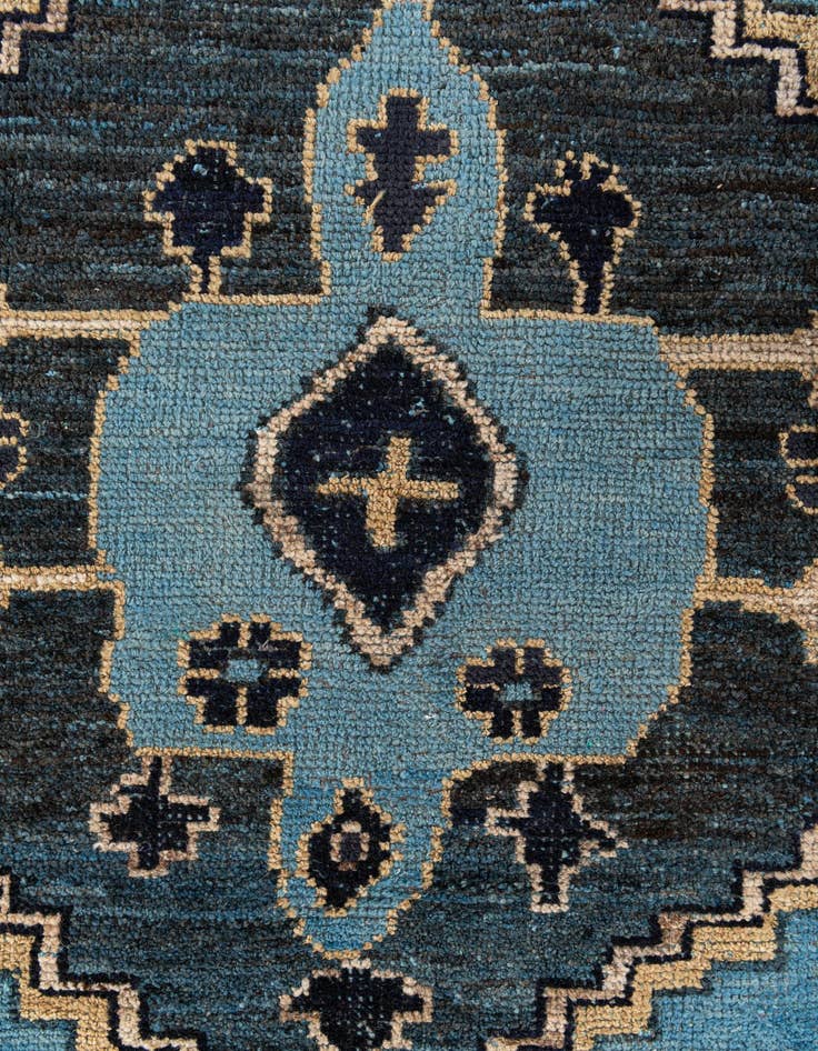 Detail image of  8' 10 x 12' 7  Hand Knotted Moroccan Wool Rug