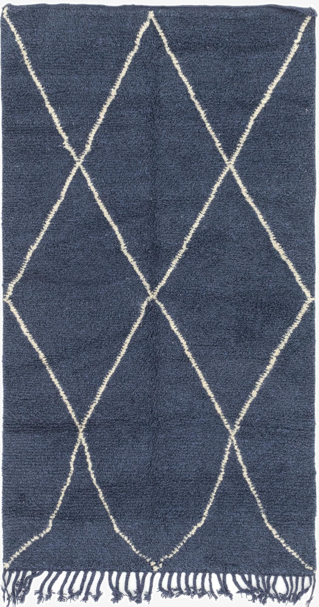  4' 8 x 8' 6  Hand Knotted Moroccan Wool Rug