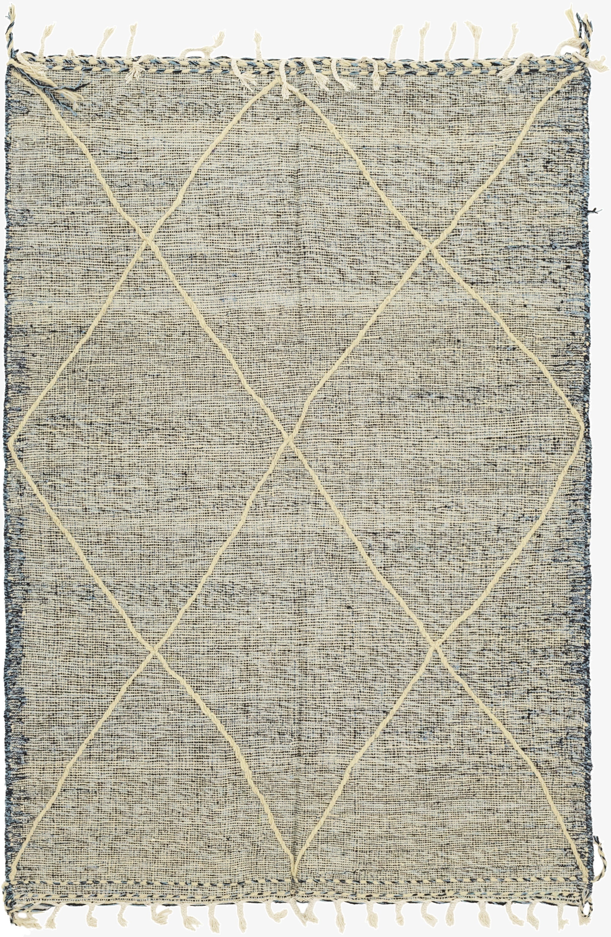  6' 2 x 9' 2  Hand Knotted Moroccan Wool Rug