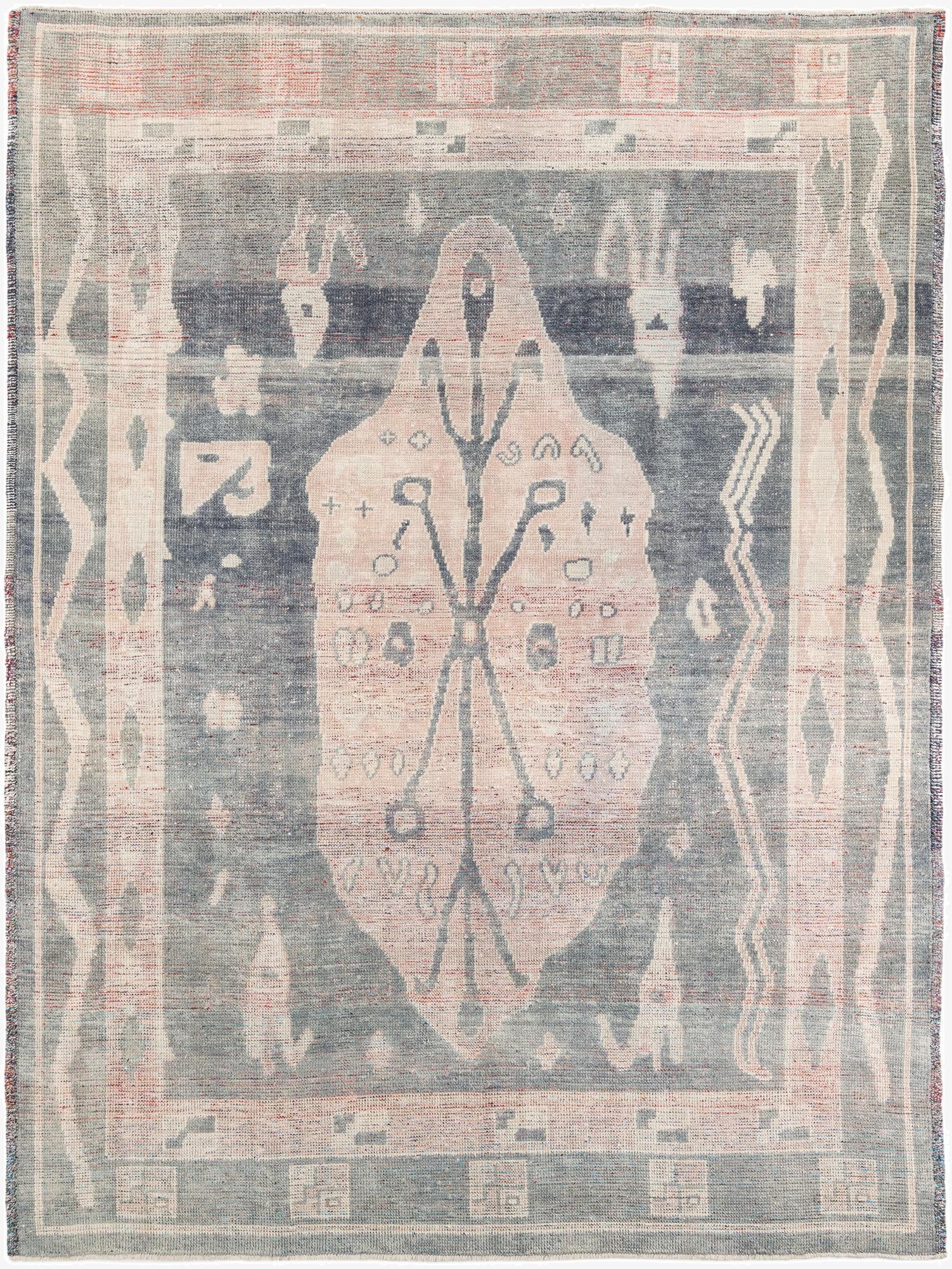  9' x 12'  Hand Knotted Moroccan Wool Rug