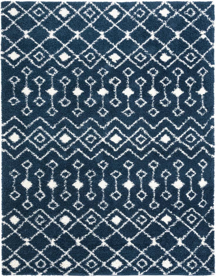 Detail image of 10' x 13' Moroccan Trellis Shag Rug