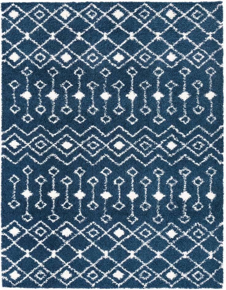 Detail image of 10' x 14' Moroccan Trellis Shag Rug