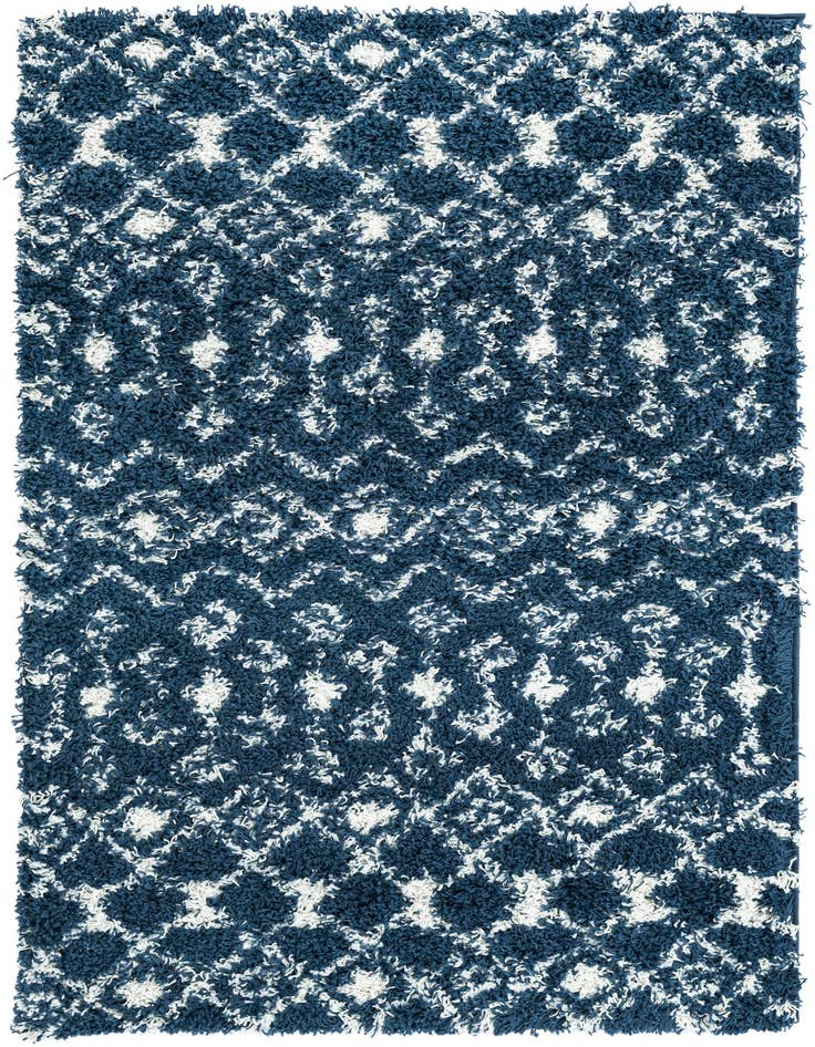 Detail image of 4' x 6' Moroccan Trellis Shag Rug