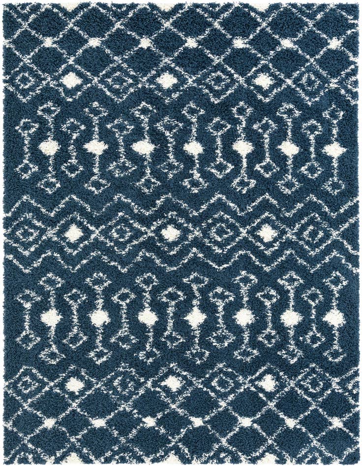 Detail image of 7' x 10' Moroccan Trellis Shag Rug