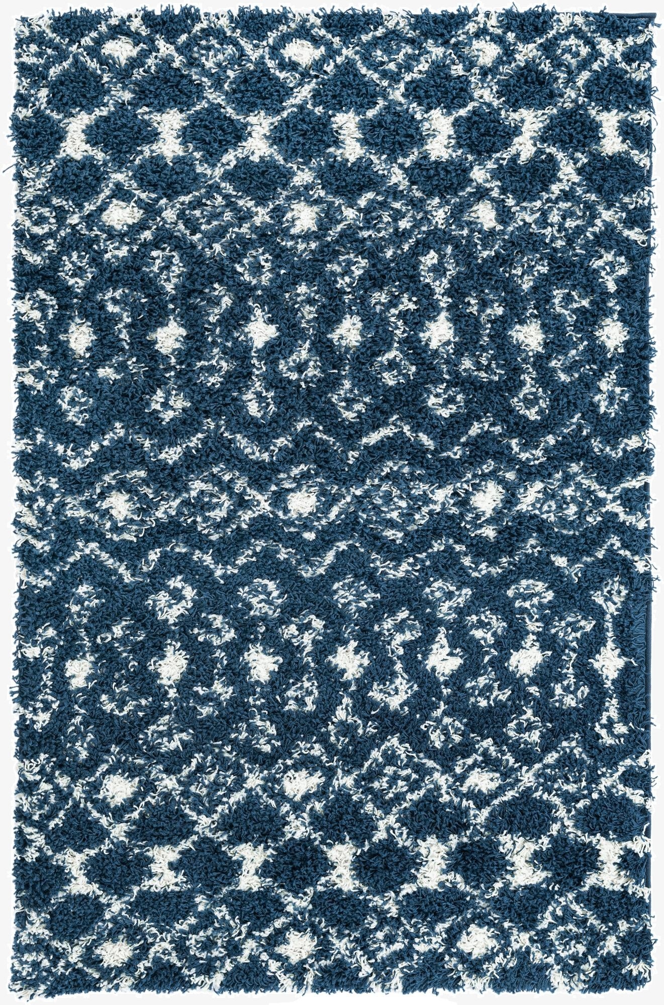 Primary image  4' x 6' Moroccan Trellis Shag Rug