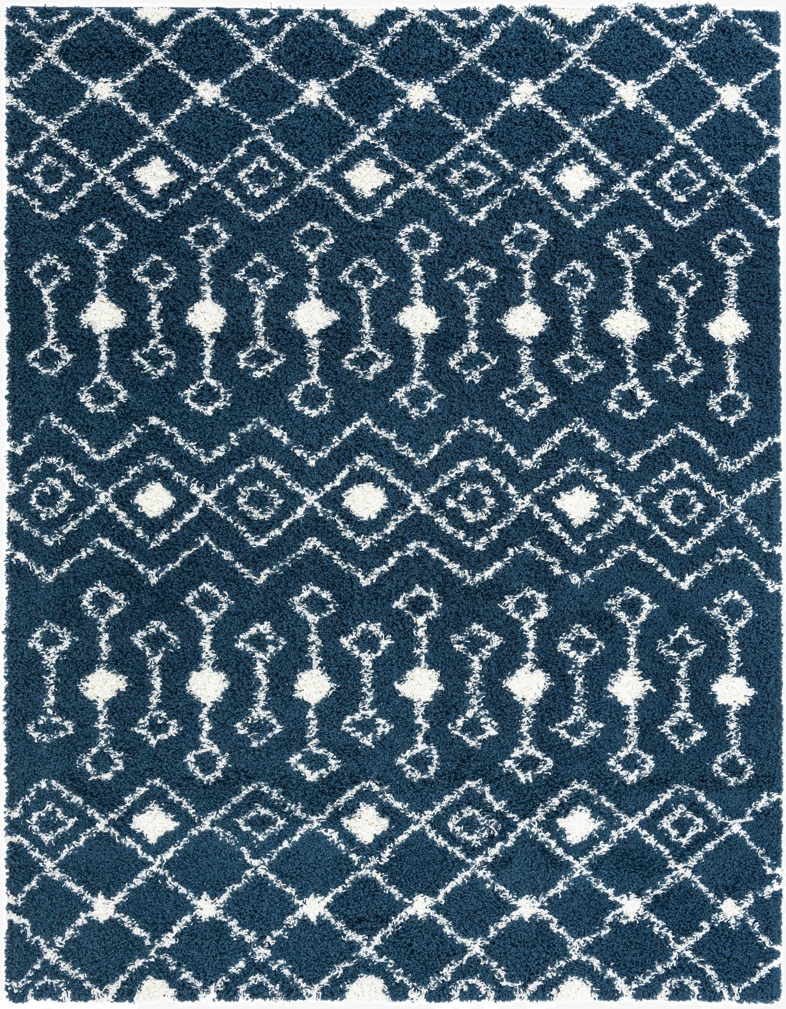  7' 10 x 10' Moroccan Trellis Shag Rug