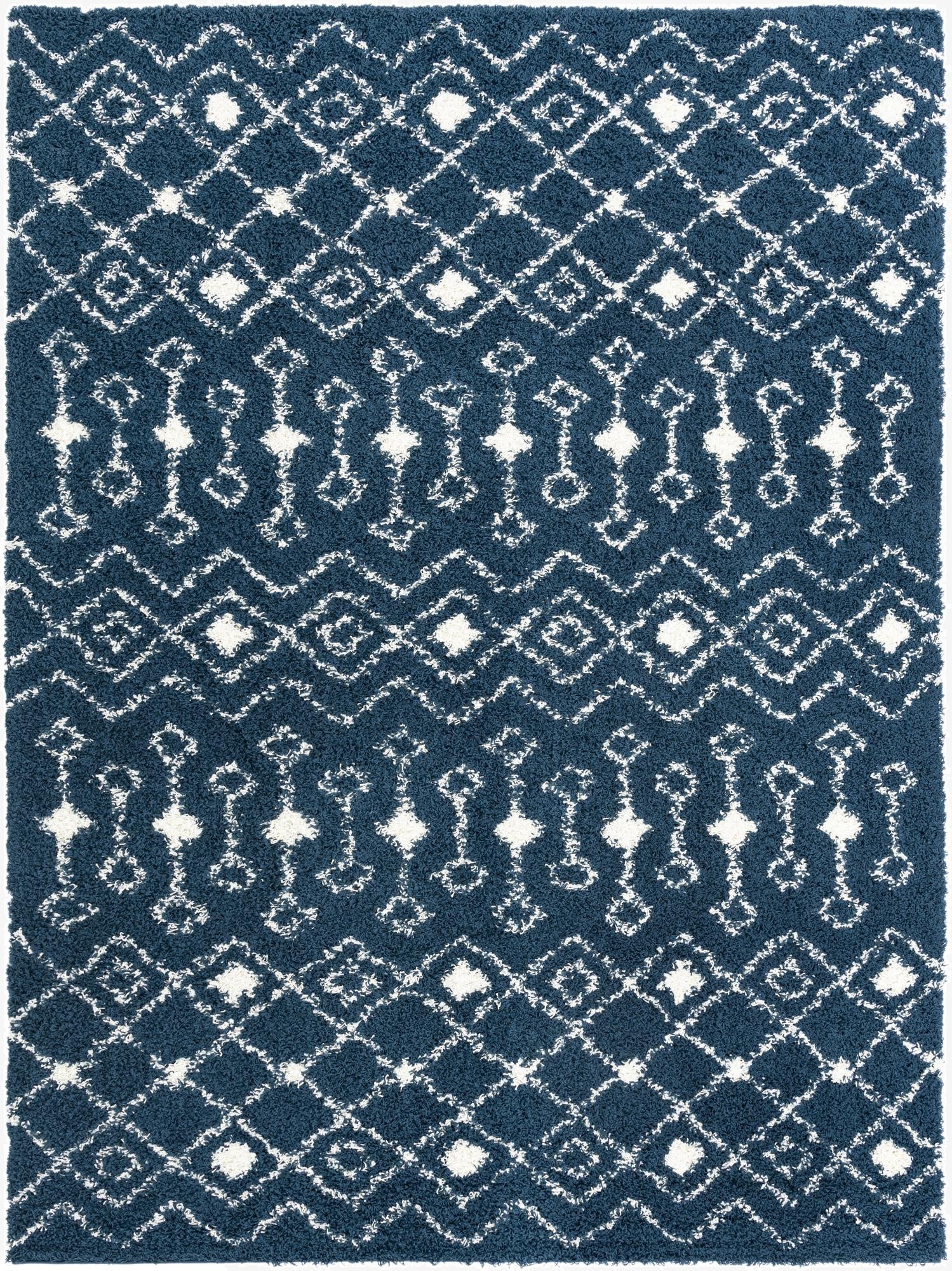  9' x 12' Moroccan Trellis Shag Rug