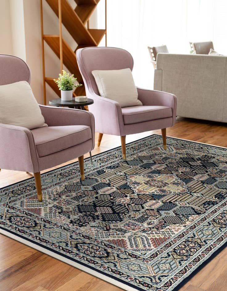 Detail image of  5' x 8' Nain Design Rug