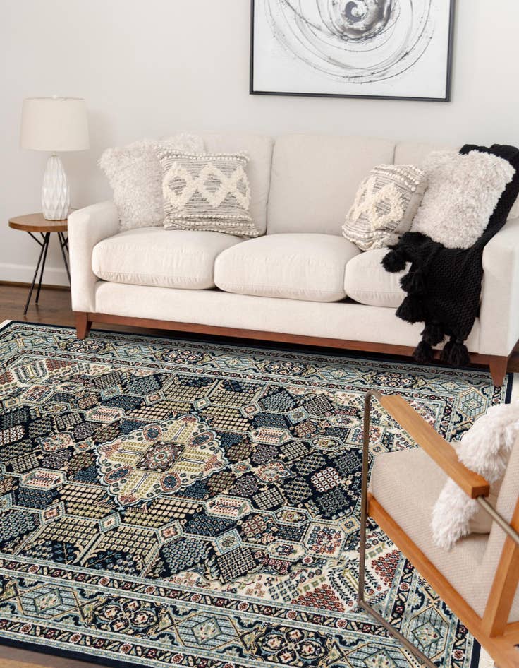 Detail image of  5' x 8' Nain Design Rug