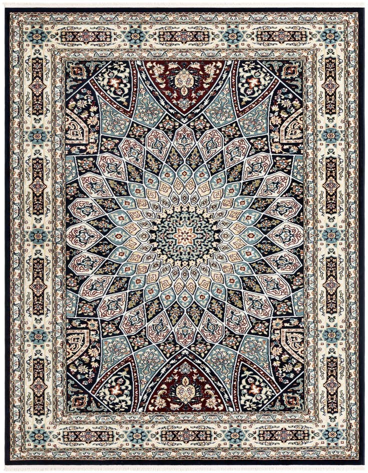 Detail image of  5' 3 x 8' Nain Design Rug