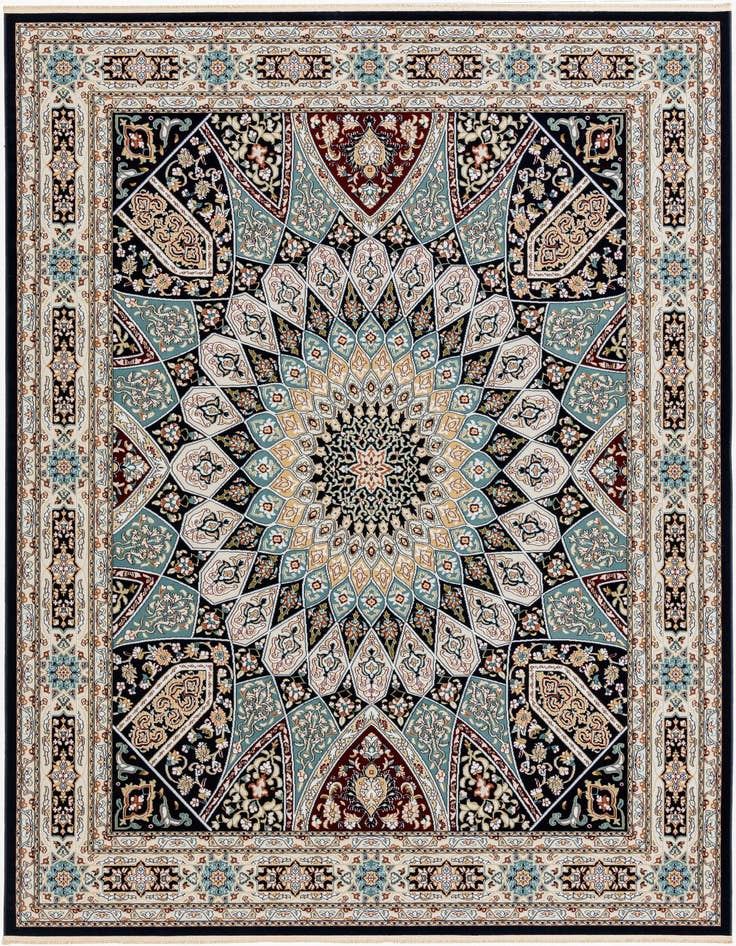 Detail image of  7' 10 x 11' Nain Design Rug
