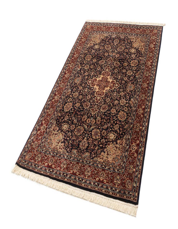 Detail image of  4' 7 x 7' 3  Hand Knotted Nain Oriental Wool Rug