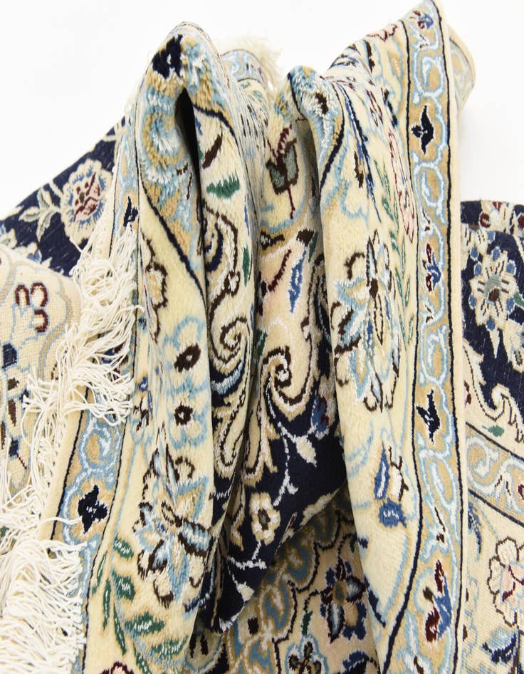 Detail image of  5' 2 x 8' 3  Hand Knotted Nain Persian Rug