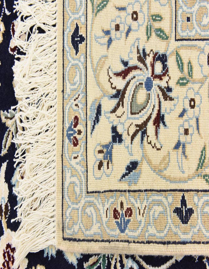 Detail image of  5' 2 x 8' 3  Hand Knotted Nain Persian Rug
