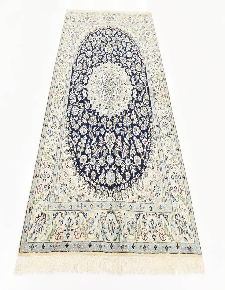 Detail image of  5' 2 x 8' 3  Hand Knotted Nain Persian Rug