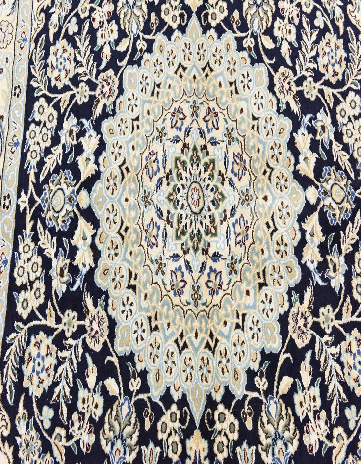 Detail image of  5' 2 x 8' 3  Hand Knotted Nain Persian Rug