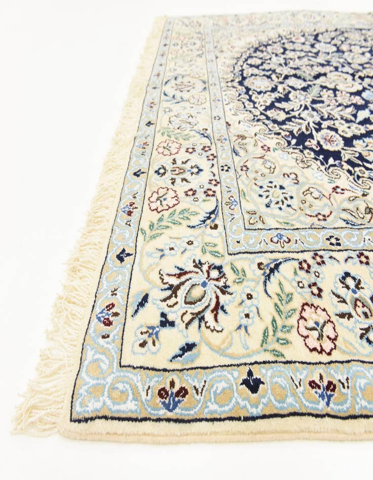 Detail image of  5' 2 x 8' 3  Hand Knotted Nain Persian Rug