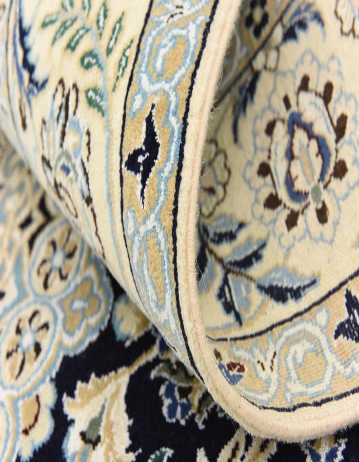 Detail image of  5' 2 x 8' 3  Hand Knotted Nain Persian Rug