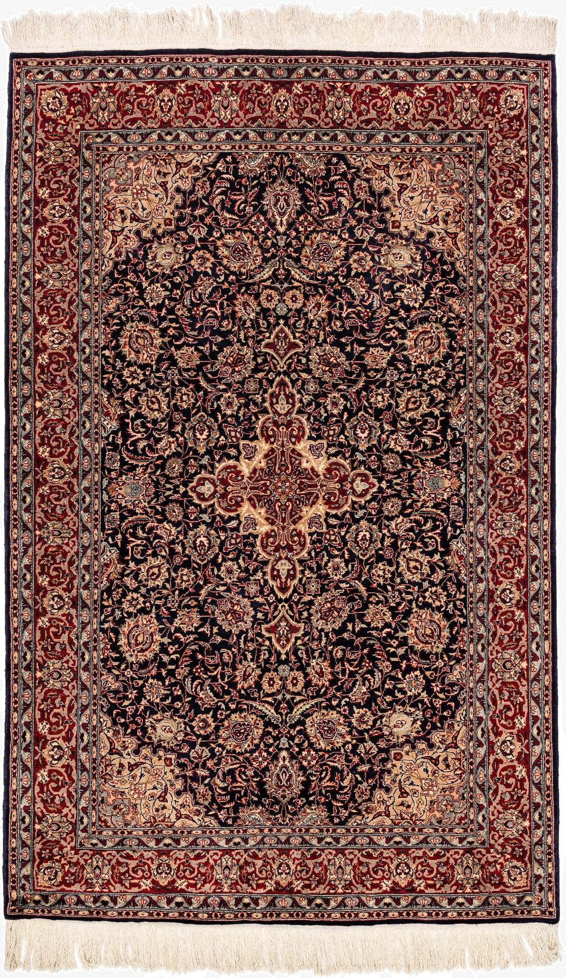  4' 7 x 7' 3  Hand Knotted Nain Oriental Wool Rug