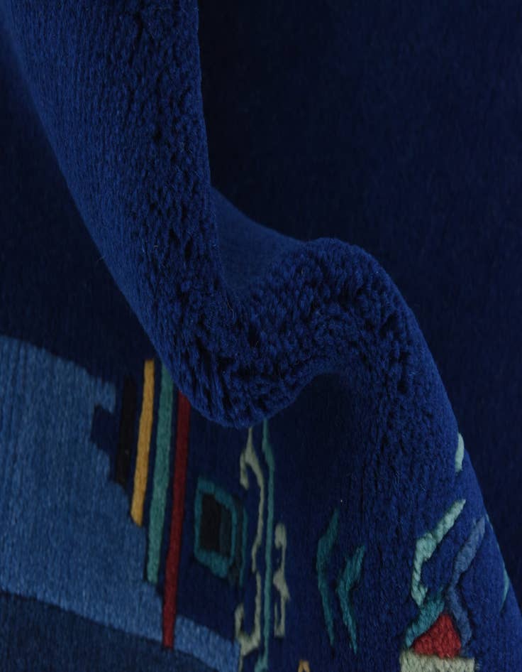 Detail image of  5' 8 x 7' 10  Hand Knotted Nepal Wool Rug