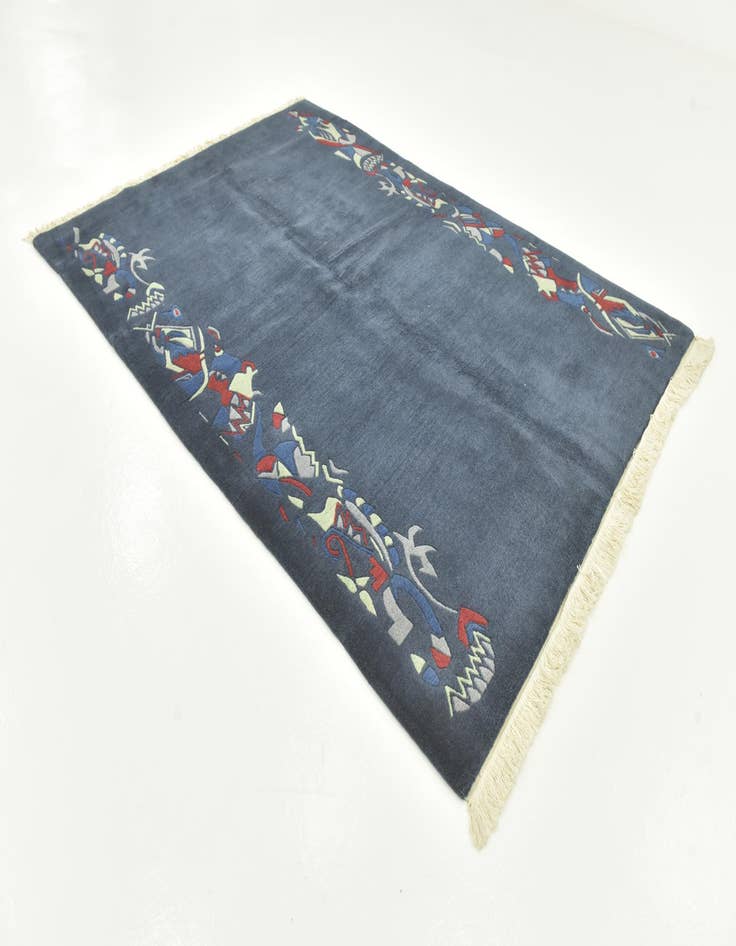 Detail image of  5' 7 x 8'  Hand Knotted Nepal Wool Rug