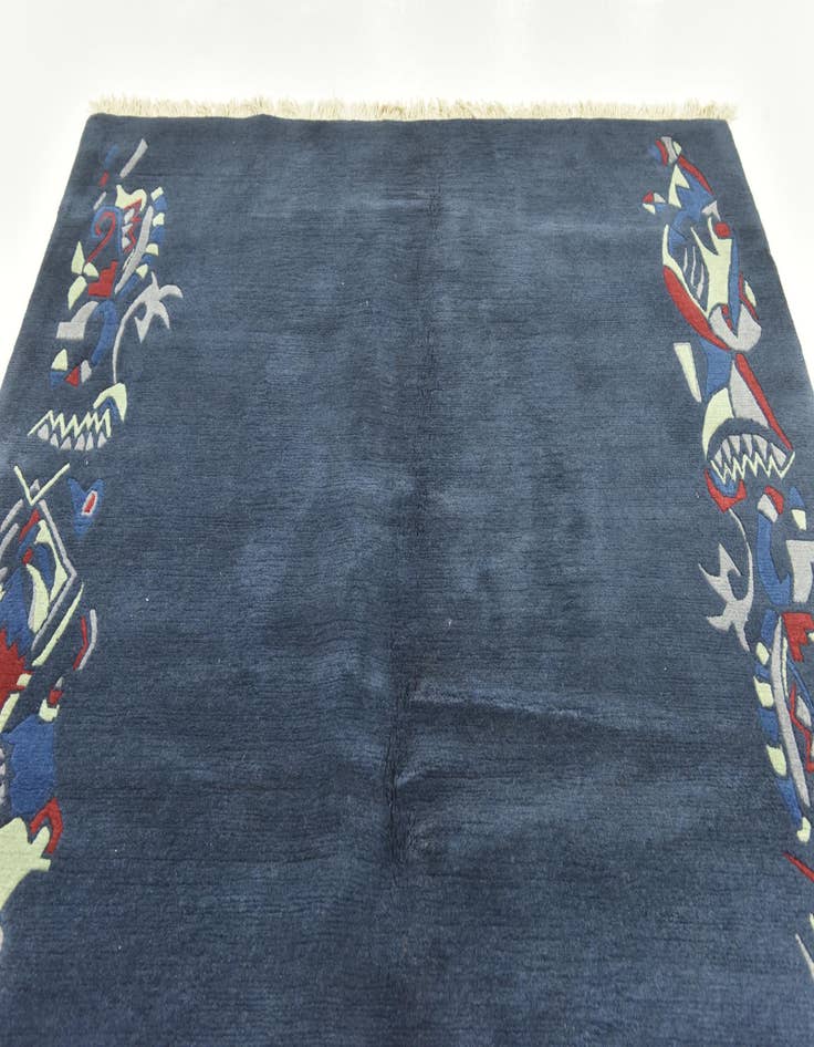 Detail image of  5' 7 x 8'  Hand Knotted Nepal Wool Rug