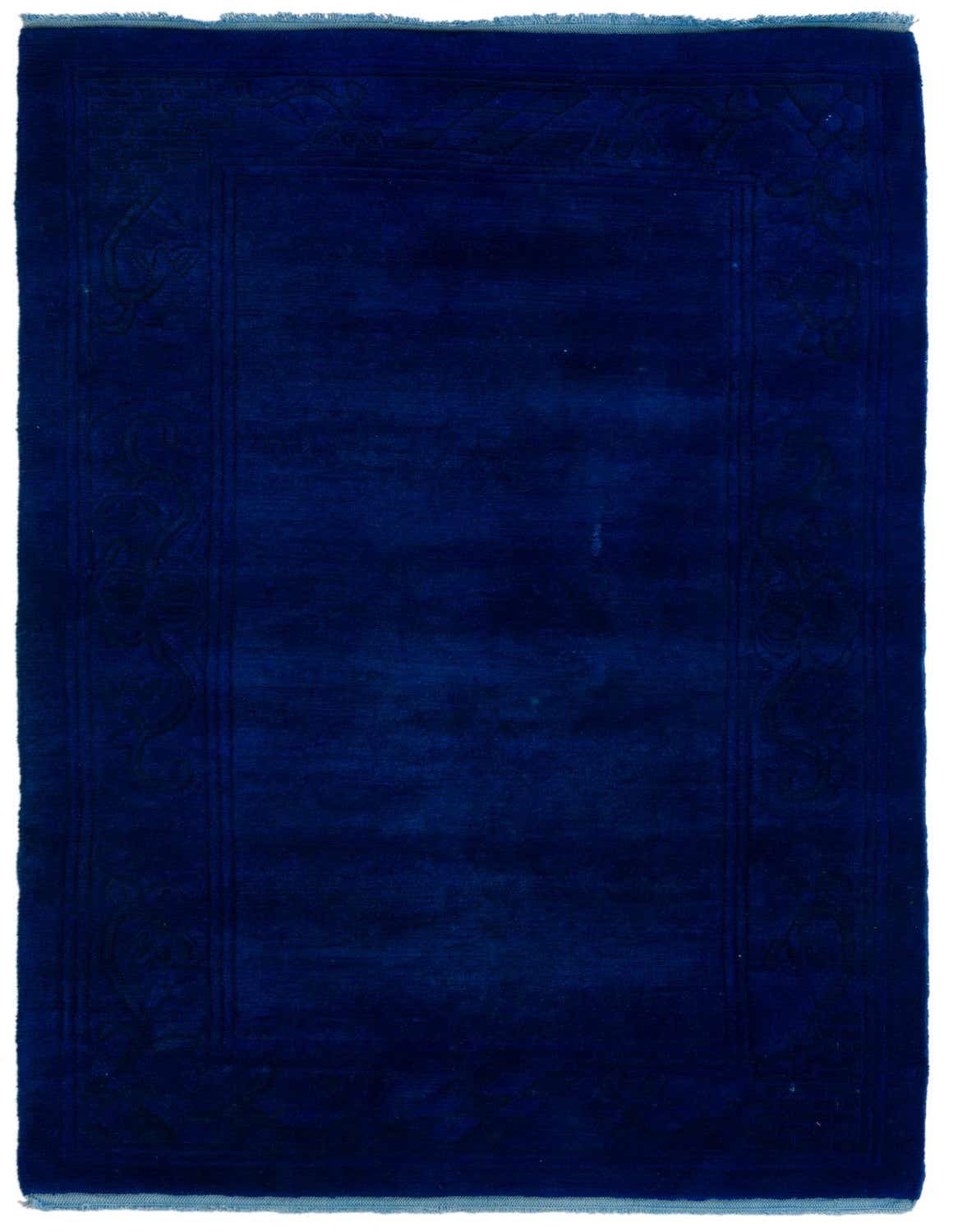 A 3x5 rectangular Nepal Collection rug by Rugs.com, featuring a deep navy blue field with a subtle, textured oriental border pattern.