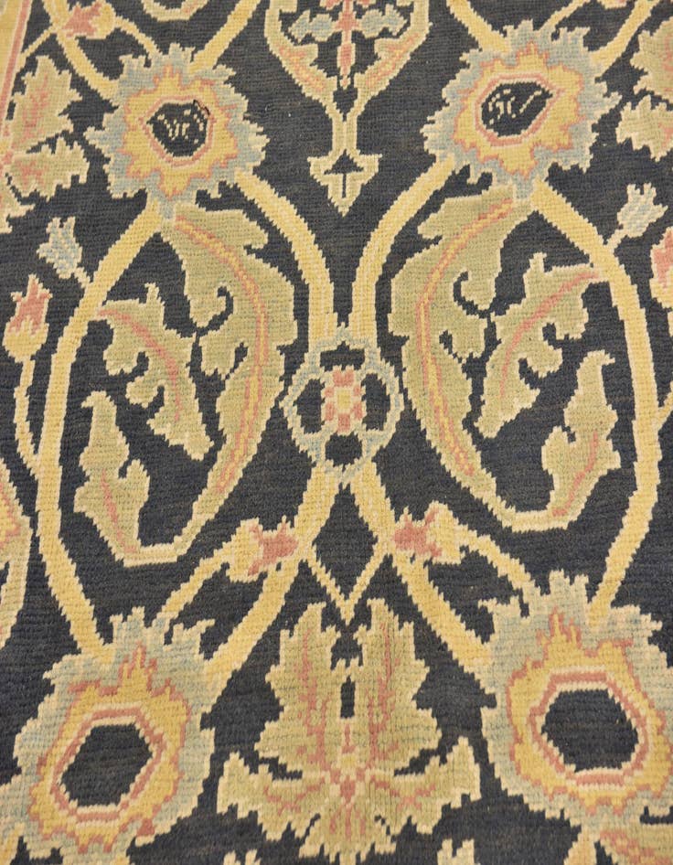 Detail image of  6' 9 x 8' 10  Hand Knotted Oushak Wool Rug