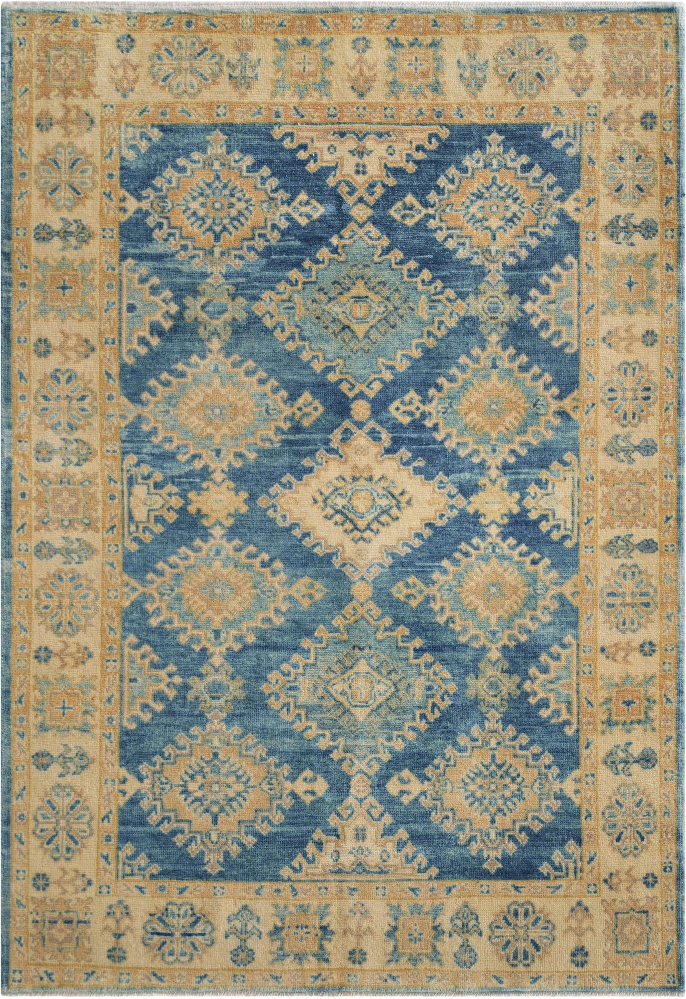  4' 1 x 5' 11  Hand Knotted Oushak Wool Rug
