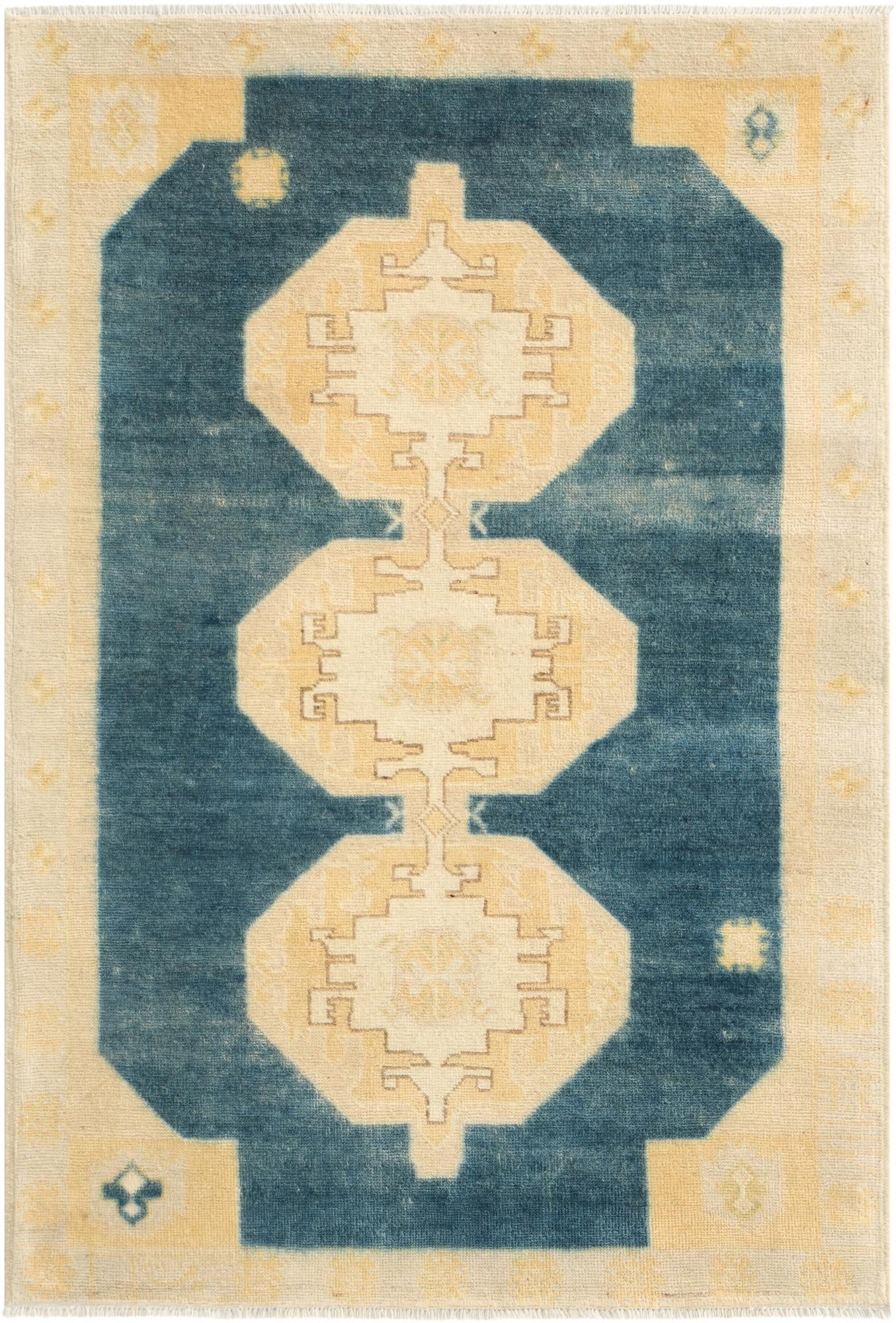 3' 5 x 4' 10 Hand Knotted Oushak Wool Rug