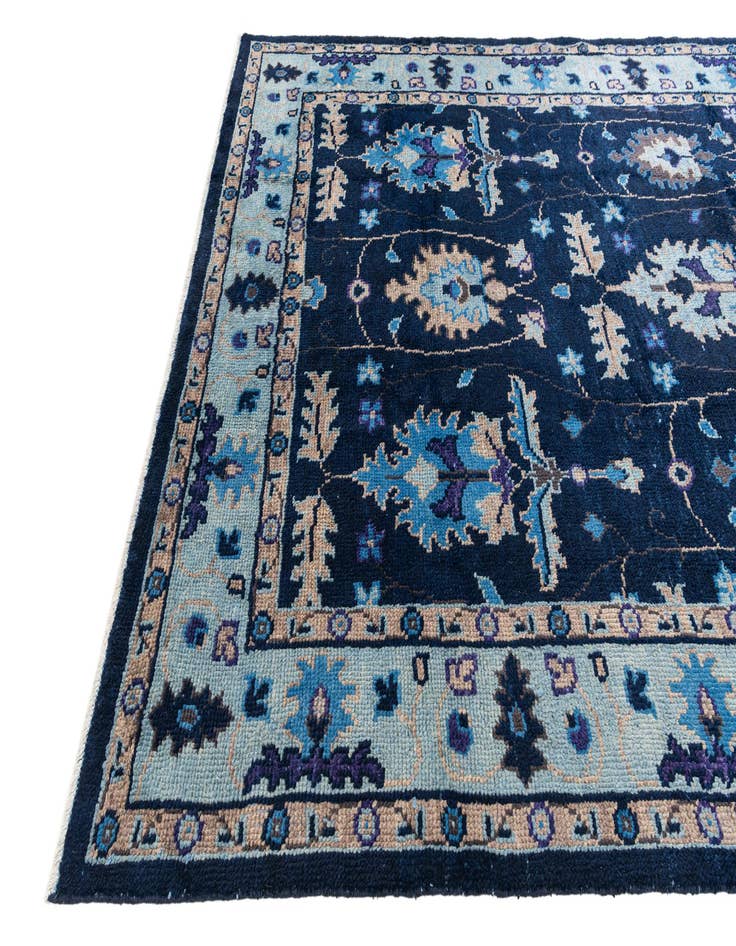 Detail image of  7' 10 x 10'  Hand Knotted Oushak Wool Rug