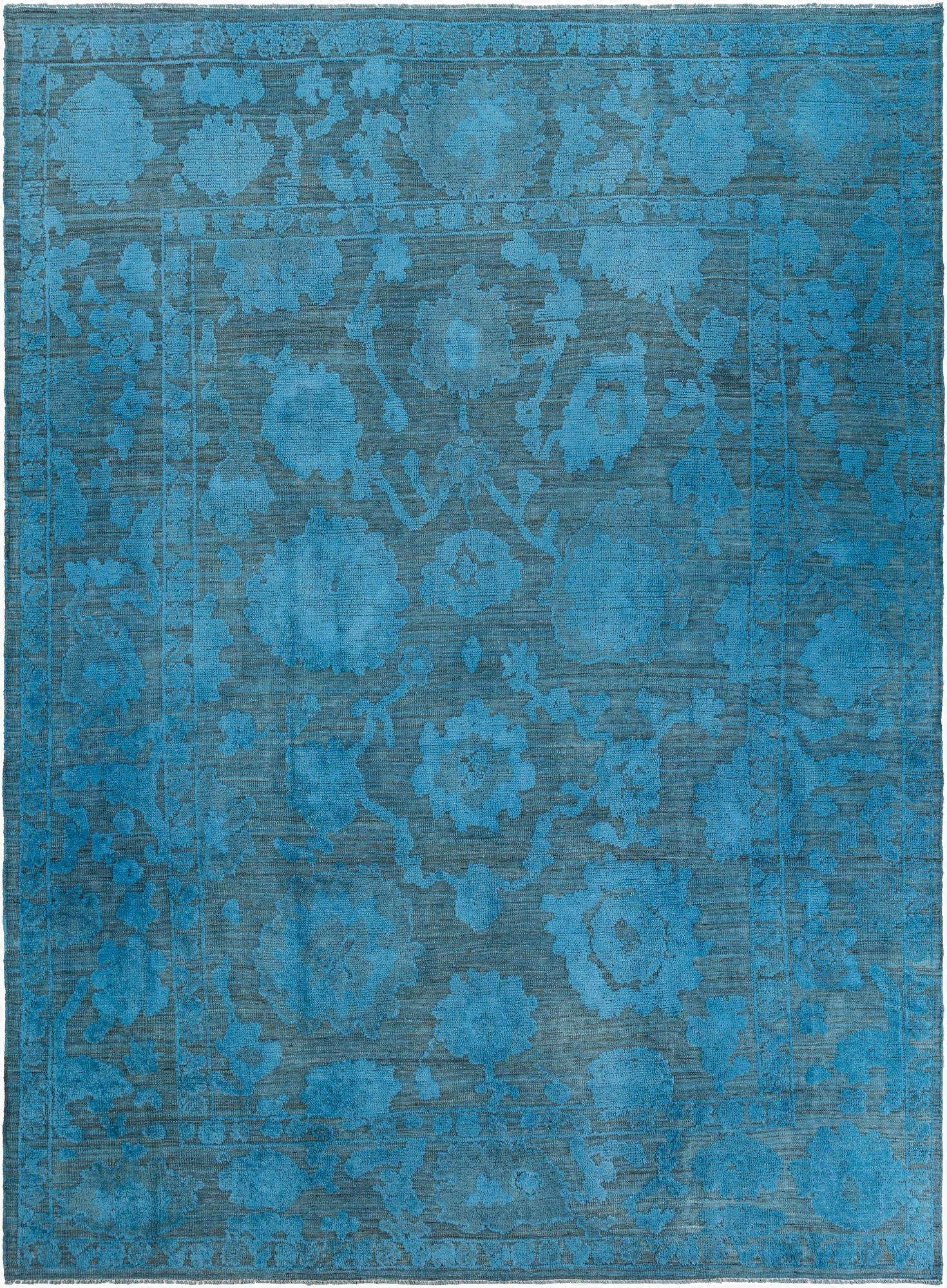  9' 2 x 12' 9  Hand Knotted Oushak Wool Rug