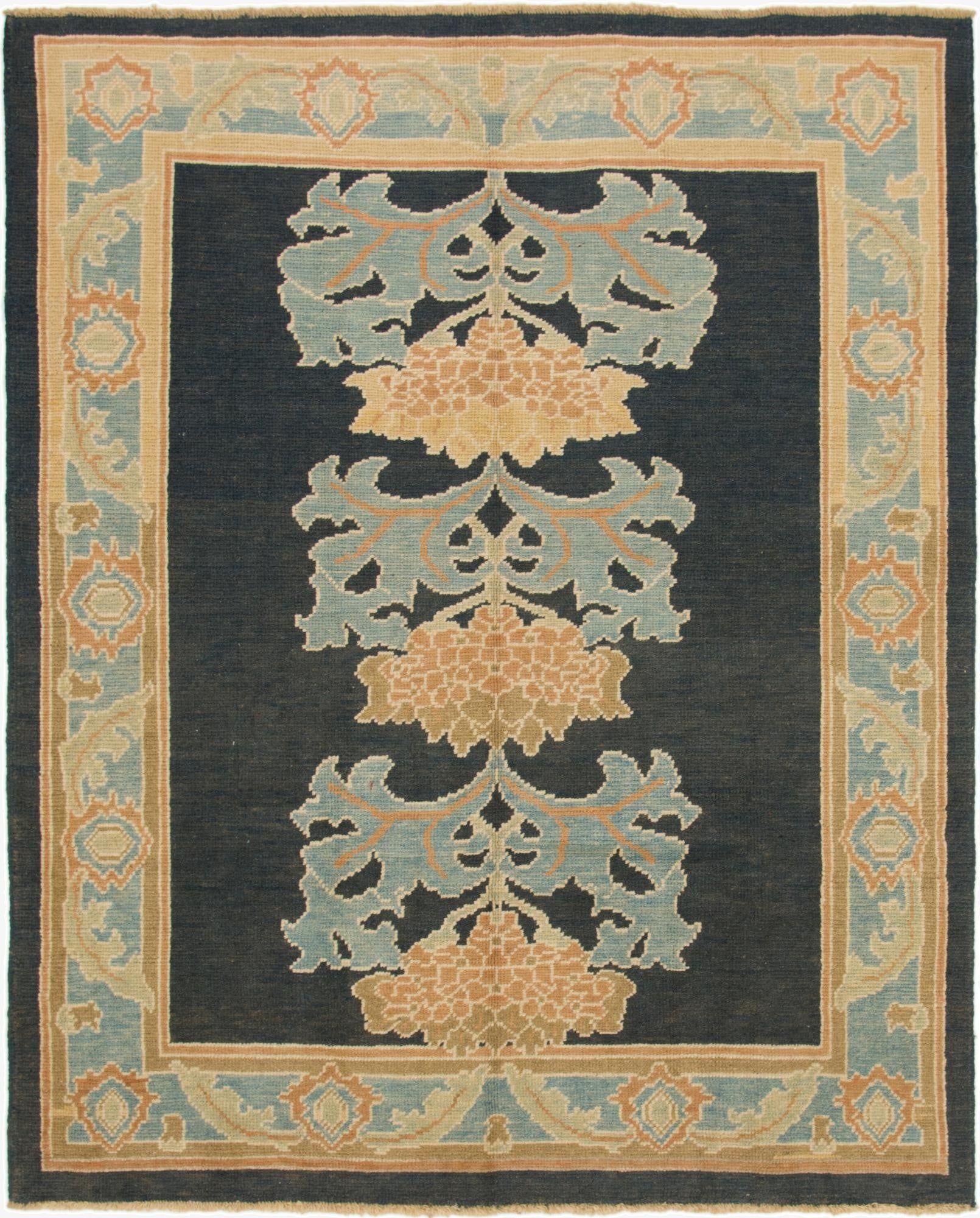  6' 10 x 8' 4  Hand Knotted Oushak Wool Rug