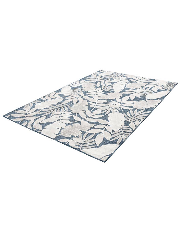 Detail image of  5' 2 x 8'  Washable Botanical Indoor / Outdoor Rug
