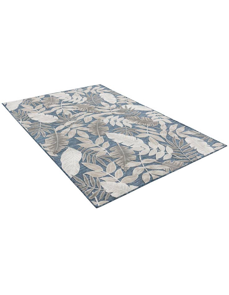 Detail image of  5' 2 x 8'  Washable Botanical Indoor / Outdoor Rug