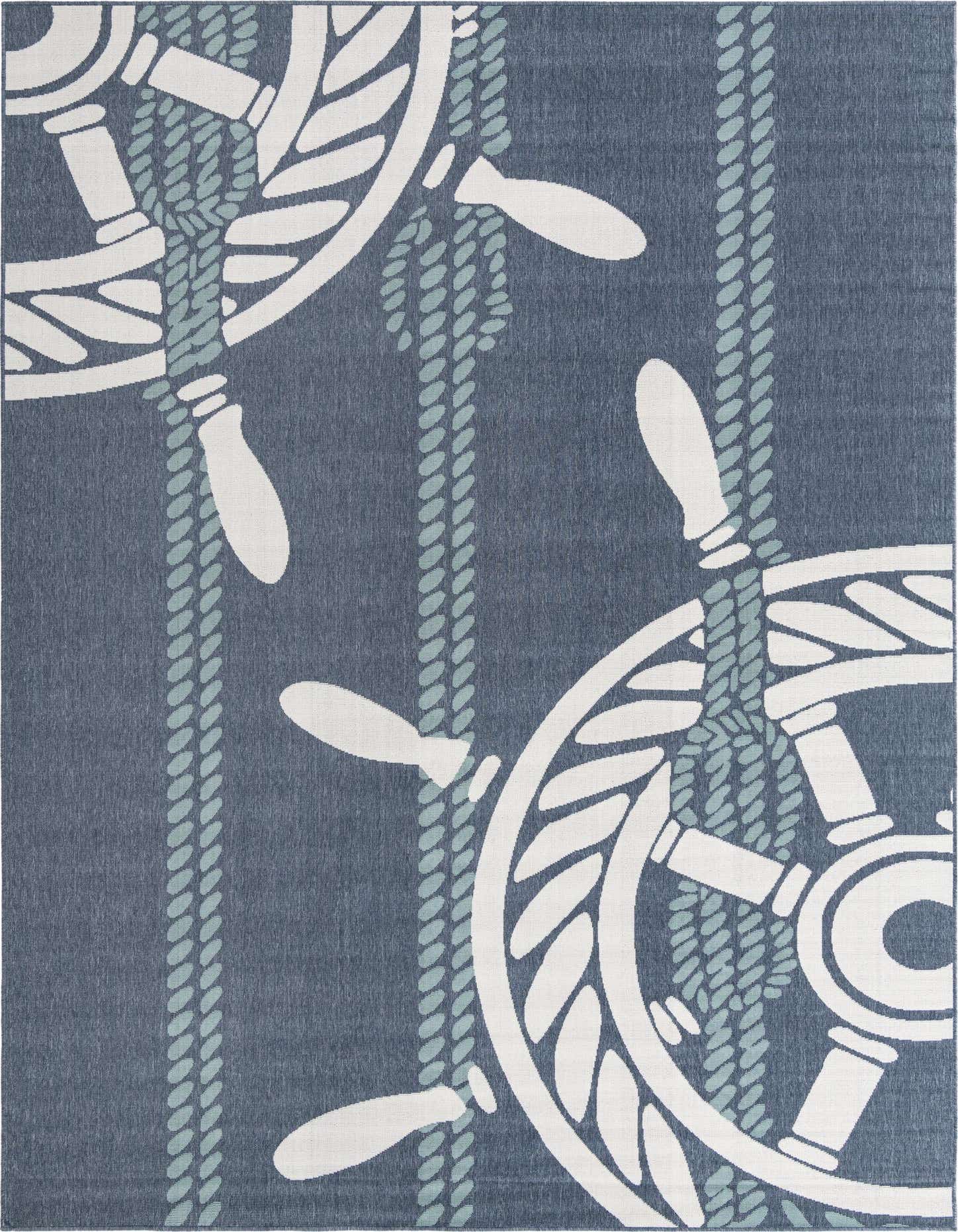 Primary image  9' x 12'  Washable Coastal Indoor / Outdoor Rug