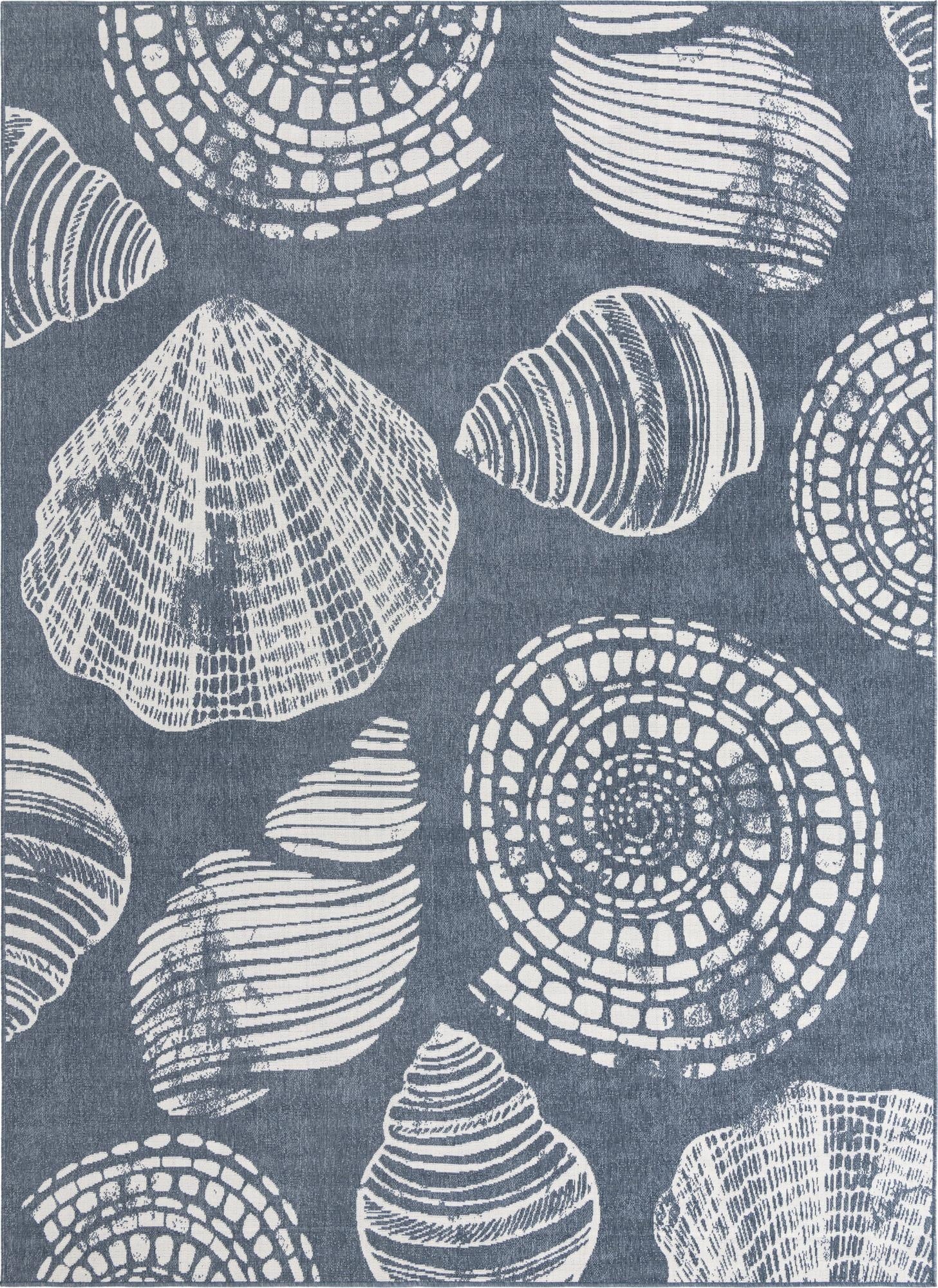 Primary image  9' x 12'  Washable Coastal Indoor / Outdoor Rug