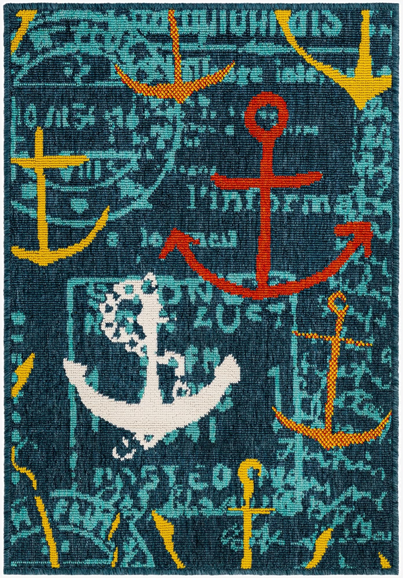  2' x 3'  Washable Coastal Indoor / Outdoor Rug