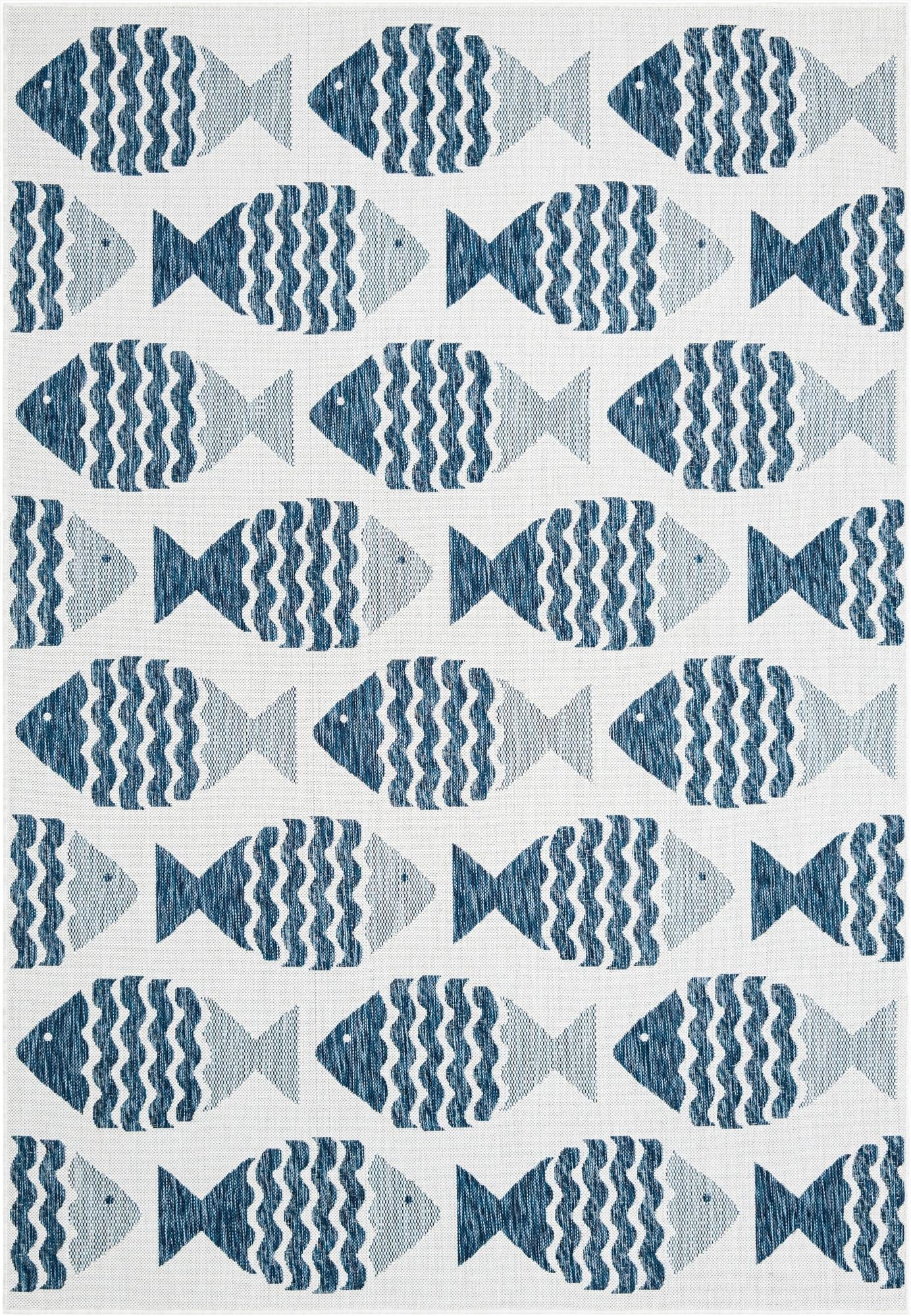  6' x 9'  Washable Coastal Indoor / Outdoor Rug