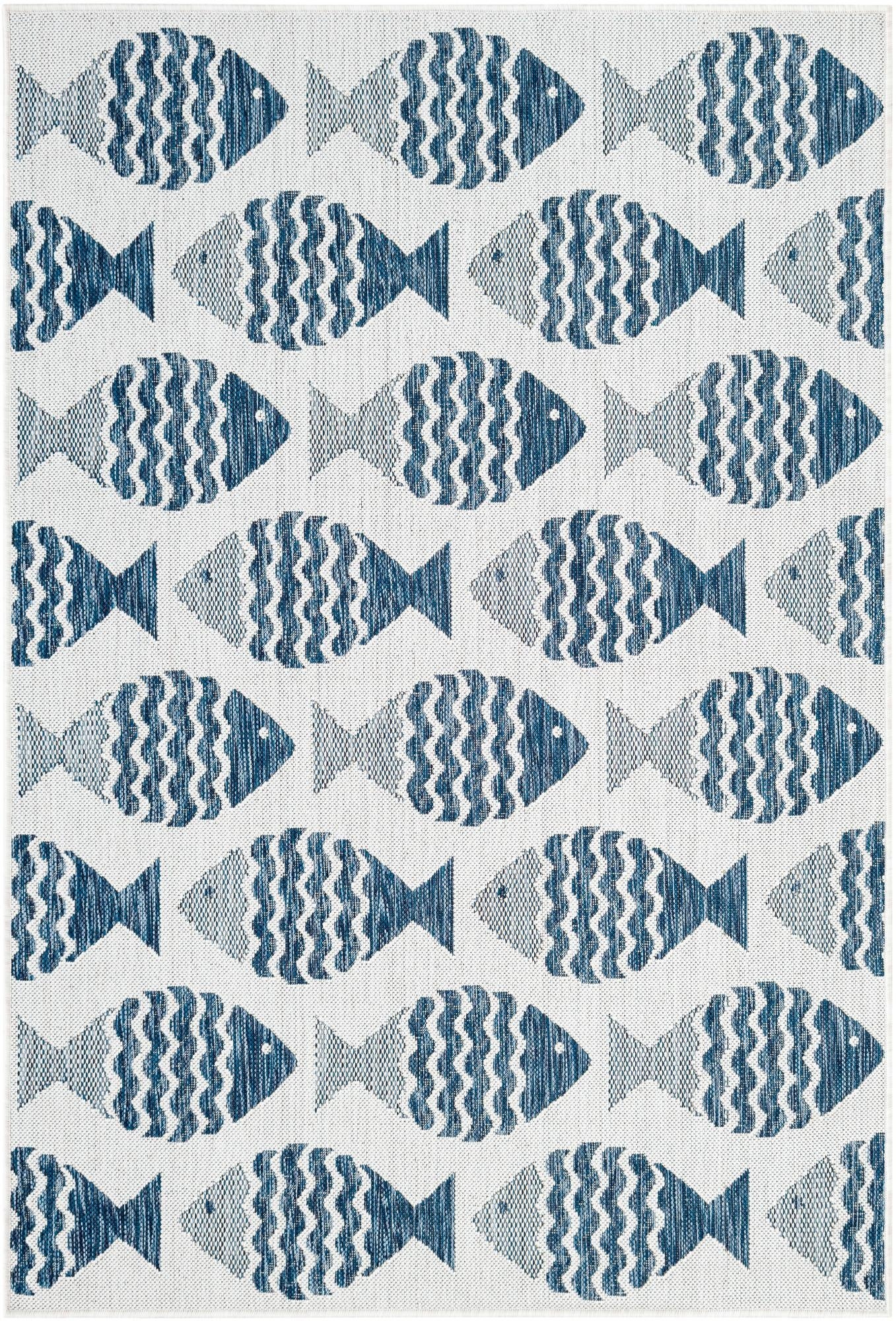  4' x 6'  Washable Coastal Indoor / Outdoor Rug