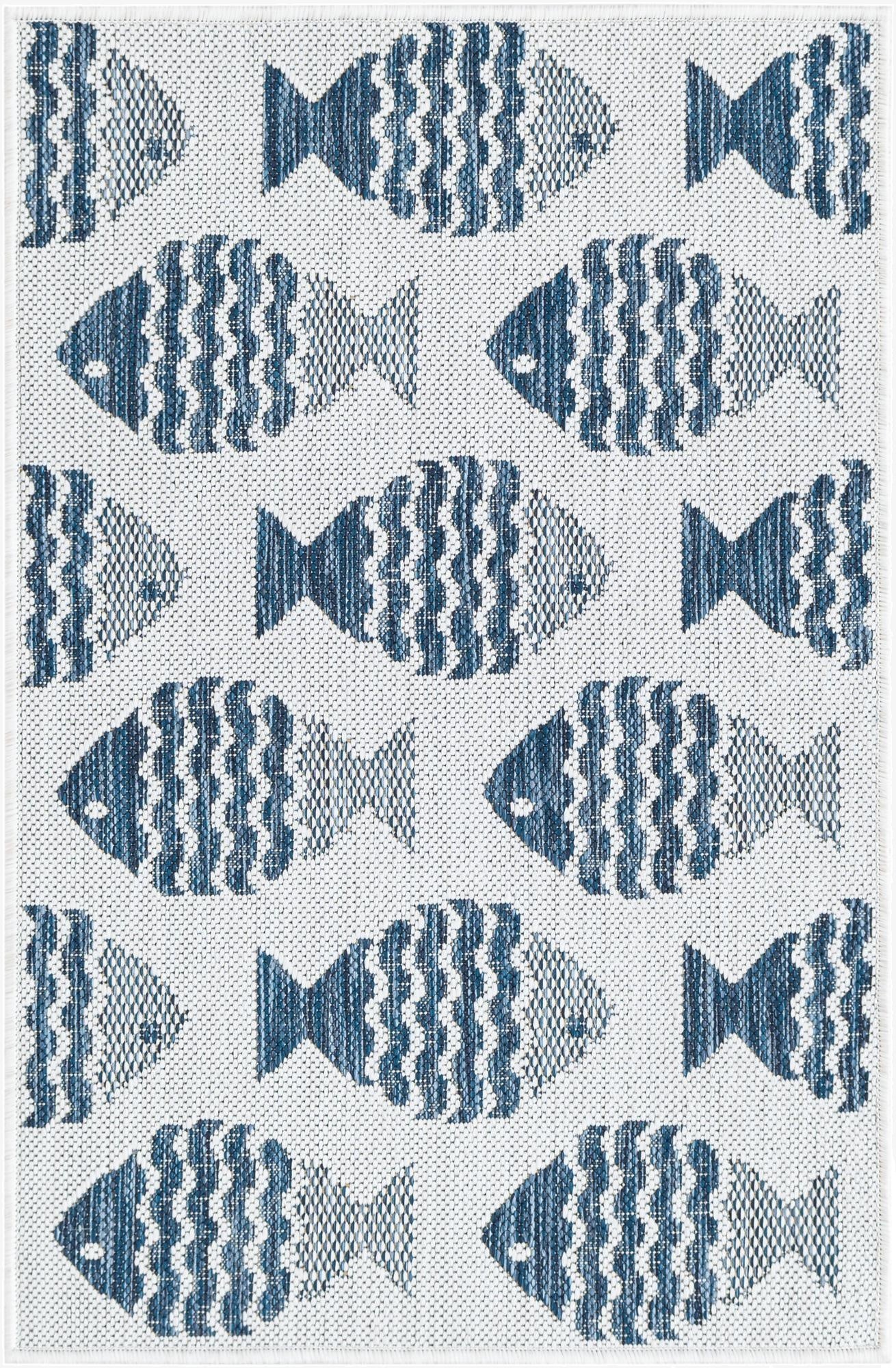  2' x 3'  Washable Coastal Indoor / Outdoor Rug