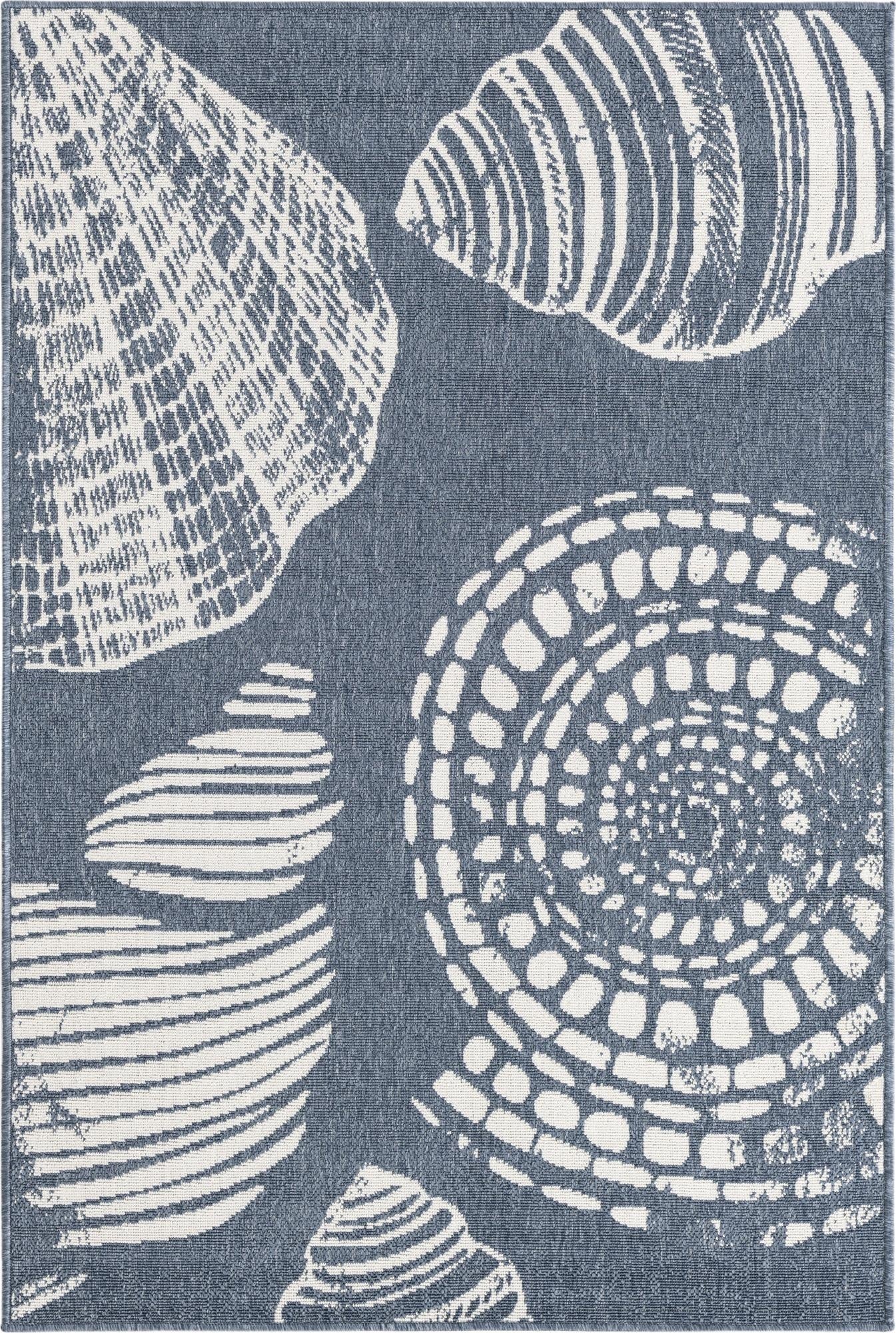  4' x 6'  Washable Coastal Indoor / Outdoor Rug