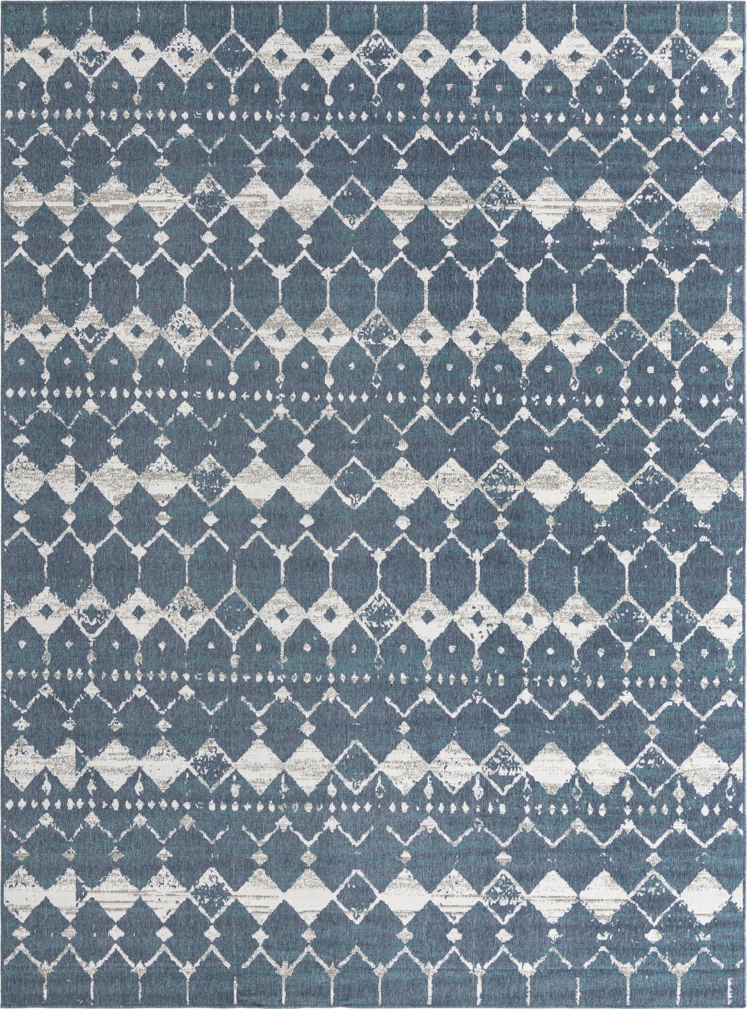 9' x 12'  Washable Lattice Indoor / Outdoor Rug