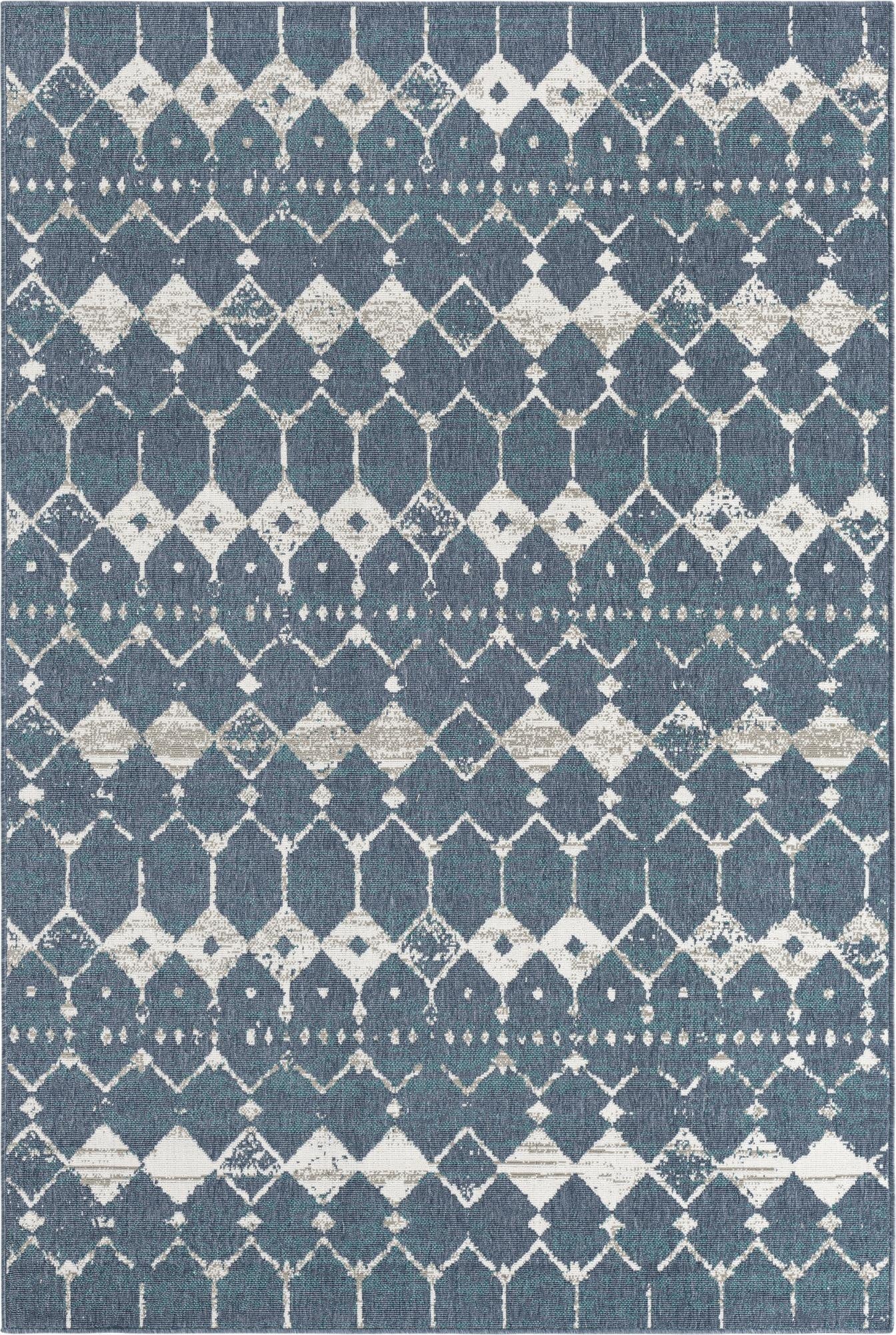  6' x 9'  Washable Lattice Indoor / Outdoor Rug