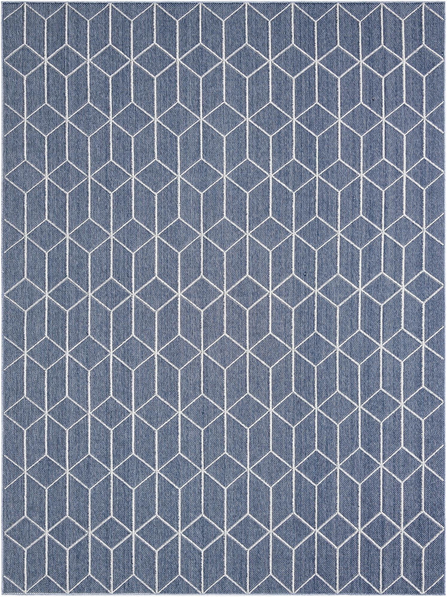  9' x 12'  Washable Lattice Indoor / Outdoor Rug